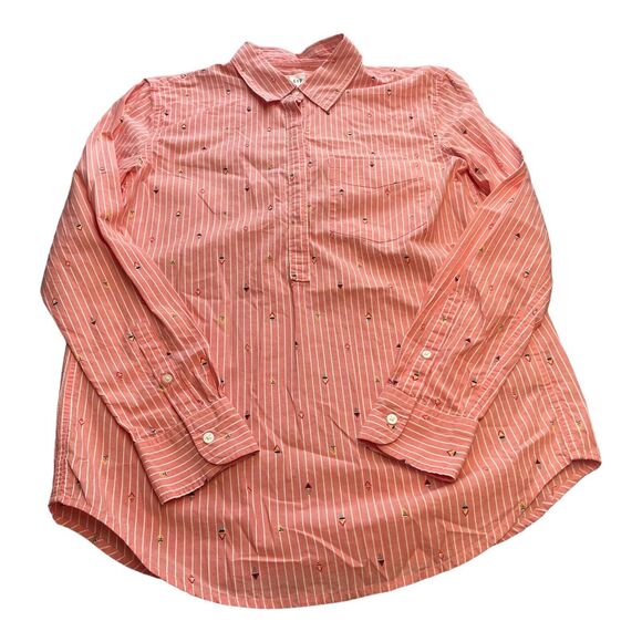GAP Tops - GAP Boyfriend Fit Multicolor Shirt Women’s Size XS 1/4 Button